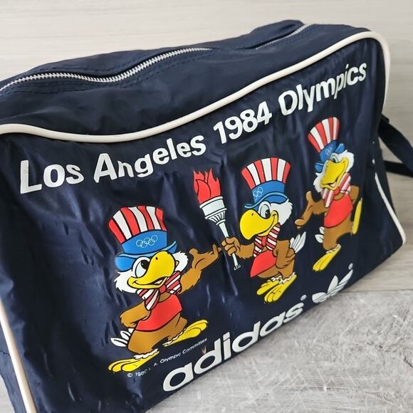 Vintage 1984 ADIDAS USA Olympic Committee Duffel Bag Los Angeles 1980s LA - Picture 10 of 16